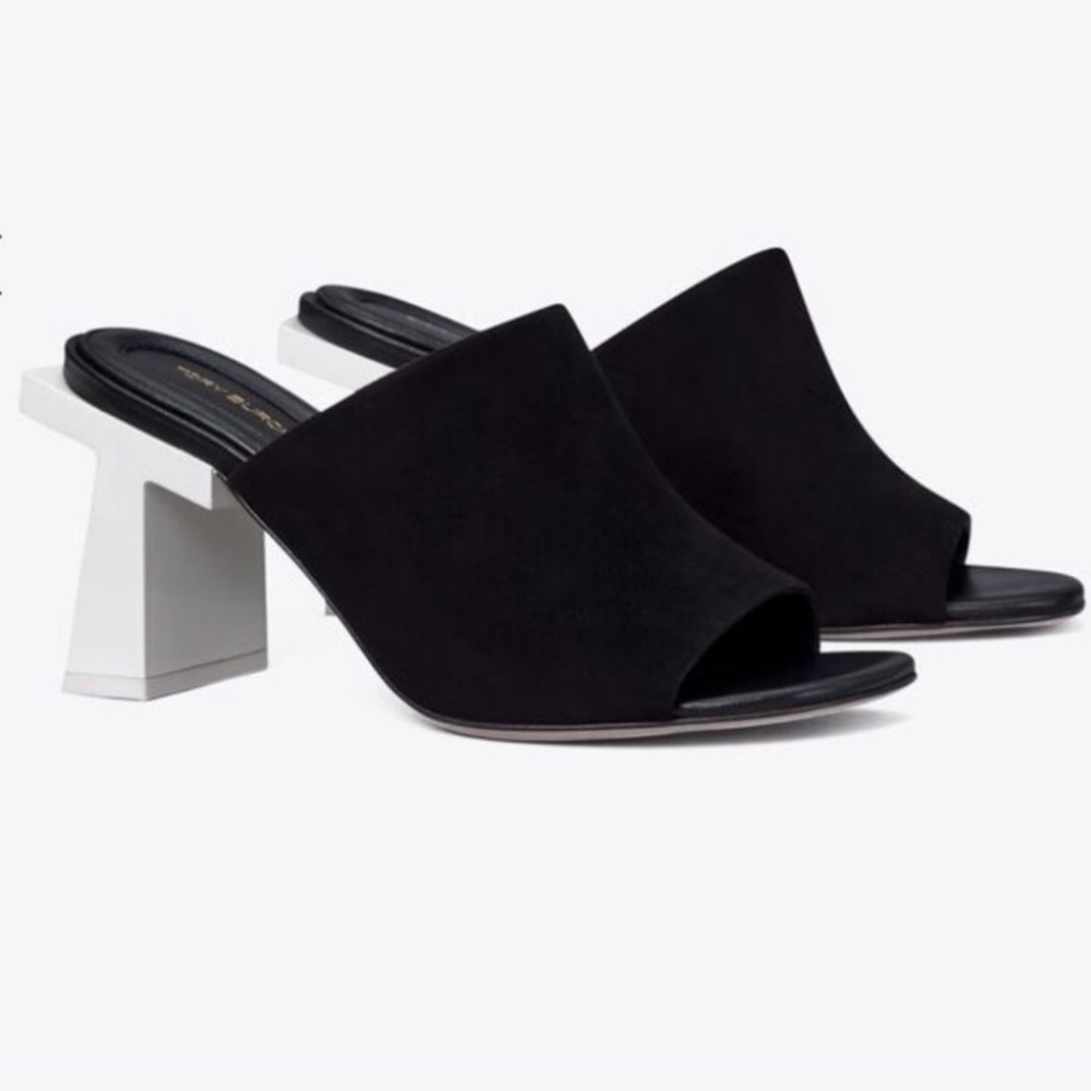 Tory Burch 90mm block T heel mules